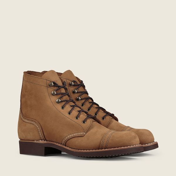 レッド ウィング(Red Wing) Iron Ranger - ショートチヌークレザー ブーツ レディース チャコール JP16482